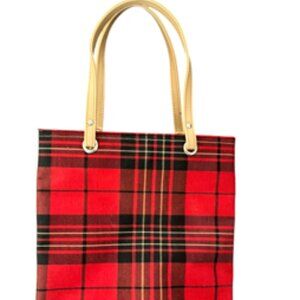 Vintage Lancome Plaid Tote  Bag